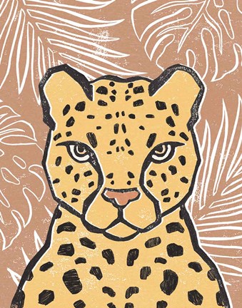 Framed Jungle II Terracotta Print