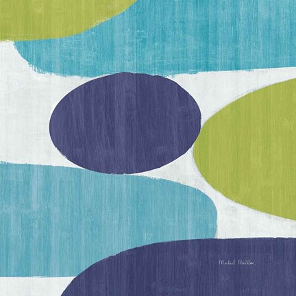 Framed Costa Del Sol II Blue Green Print