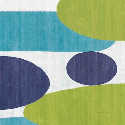 Framed Costa Del Sol I Blue Green Print