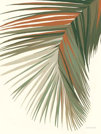 Framed Retro Big Leaf II Reversed Print