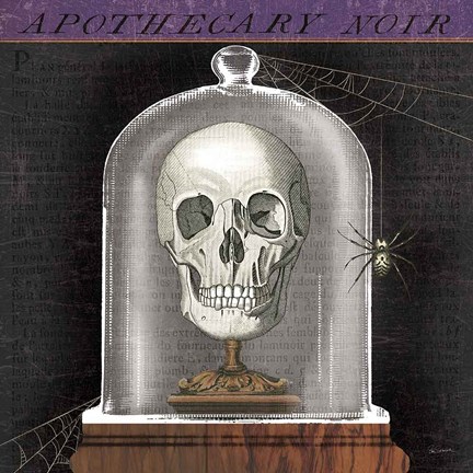 Framed Apothecary Noir III Print