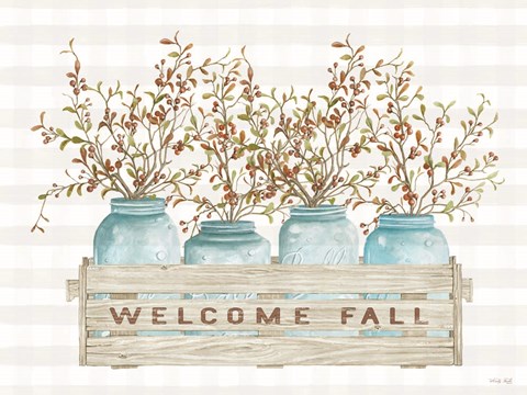 Framed Welcome Fall Jars Print