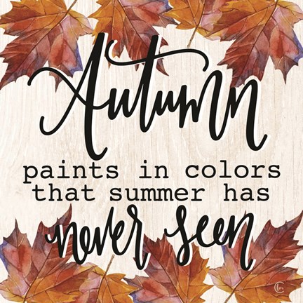 Framed Autumn Paints in Colors Print