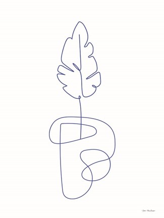 Framed One Line Botanical I Print
