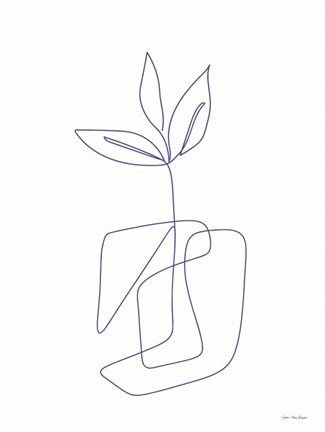 Framed One Line Botanical II Print