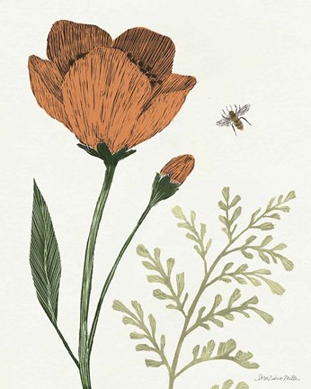 Framed Springtime I Warm Print