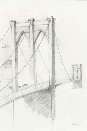 Framed City Sketch II Print