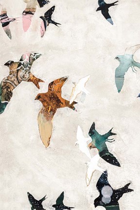 Framed Abstract Birds 1 Print
