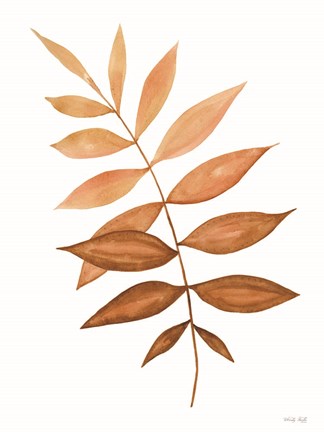 Framed Fall Leaf Stem II Print