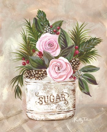 Framed Christmas Sugar Bouquet Print