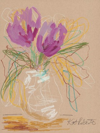 Framed Lacey Lavender Print