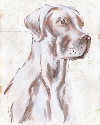 Framed Sitting Dog IV Print
