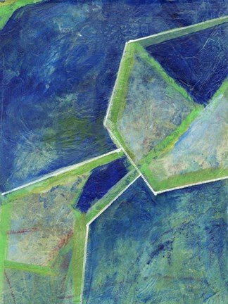 Framed Geometric in Cool III Print