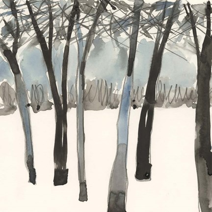 Framed Winter Treeline II Print