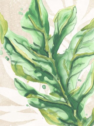 Framed Parchment Palms IV Print