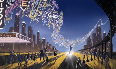 Framed Neon Symphony Print