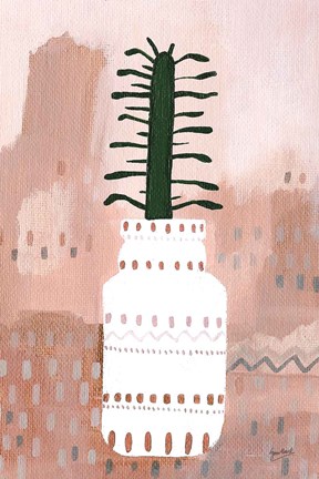 Framed Boho Planter II Print