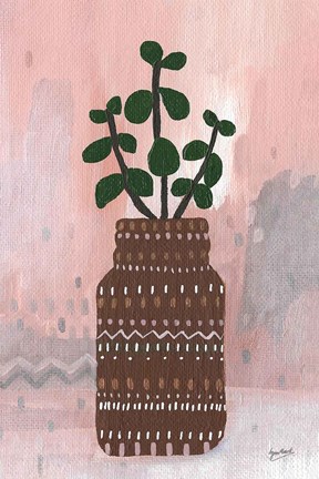 Framed Boho Planter I Print