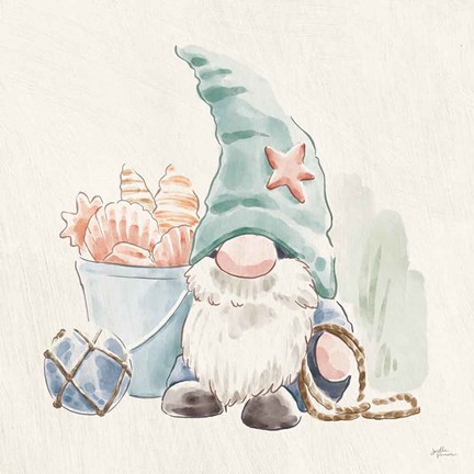 Framed Beach Gnomes II Print