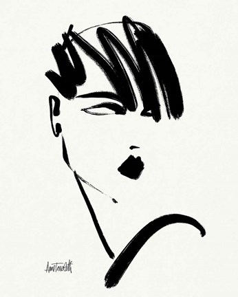 Framed Brush Portrait IX Print