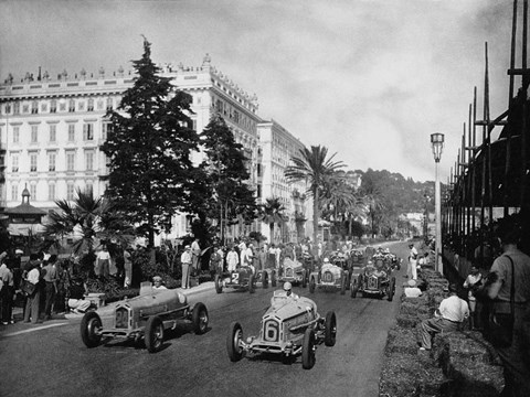 Framed Start of the 1933 Nice Grand Prix Print