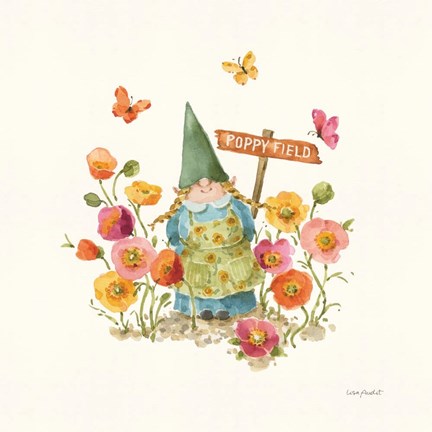 Framed Garden Gnomes VIII Print