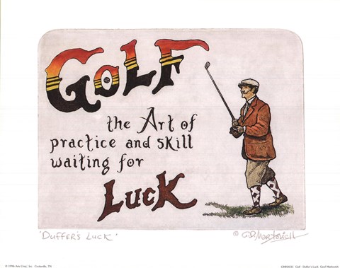 Framed Golf-Duffer's Luck Print