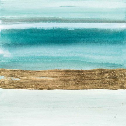 Framed Gold Emerald IV Print