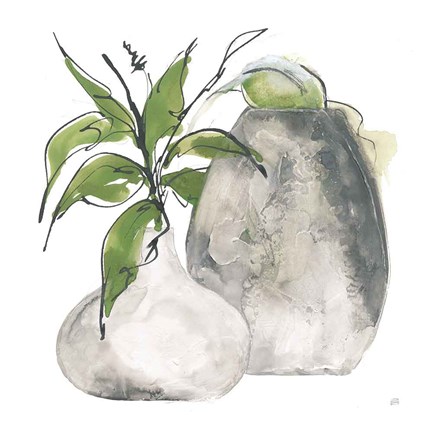 Framed Two Vases I Print