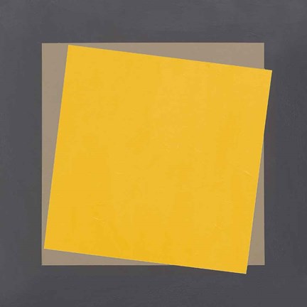 Framed Geo Natural Core Yellow Print