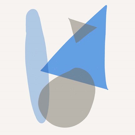 Framed Mindful Blue II Print