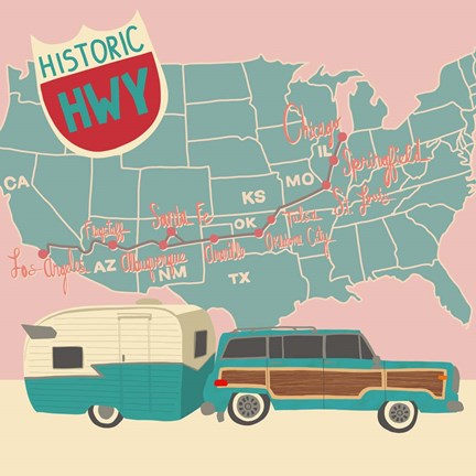 Framed Family Road Trip Print