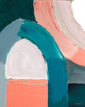 Framed Dark Pastel Roundabout I Print