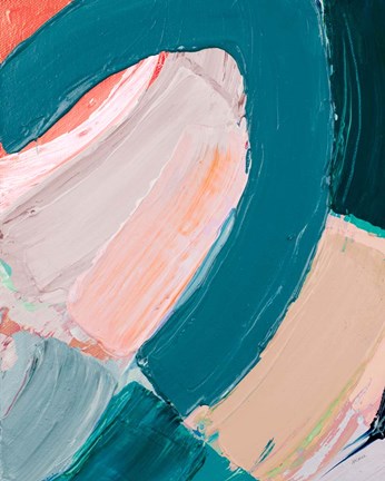 Framed Dark Pastel Roundabout II Print