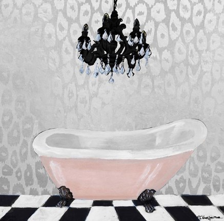 Framed Rose Gold Bath II Print