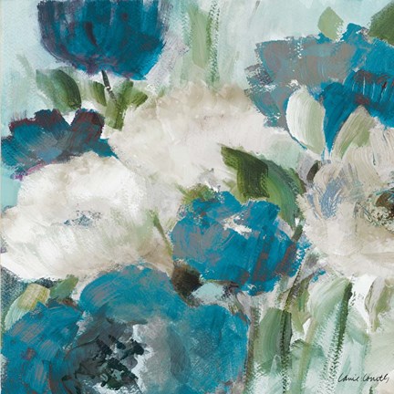 Framed Indigo Power Square I Print