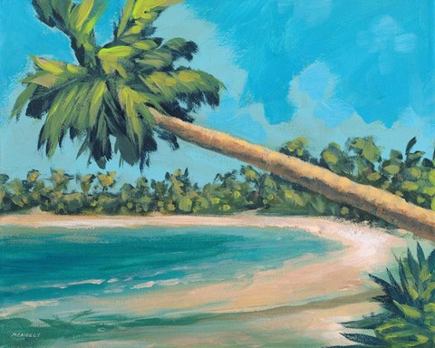 Framed Palm Tree Away Print