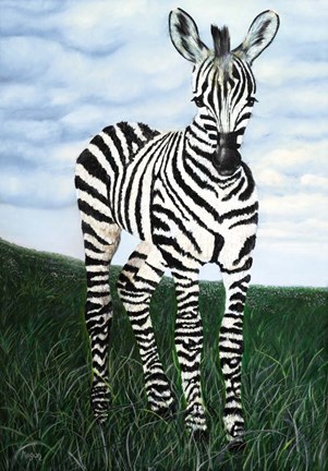 Framed At Attention Zebra Print