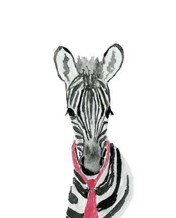 Framed Zebra With Tie Print