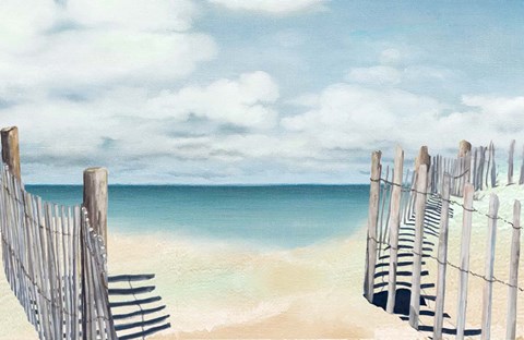 Framed Beach Posts Print