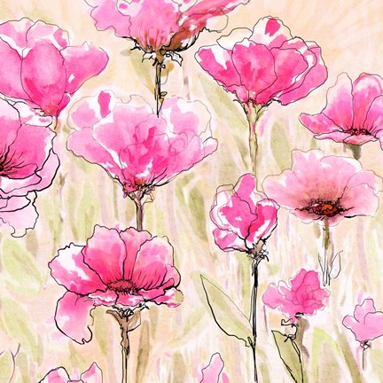 Framed Pink Love I Print