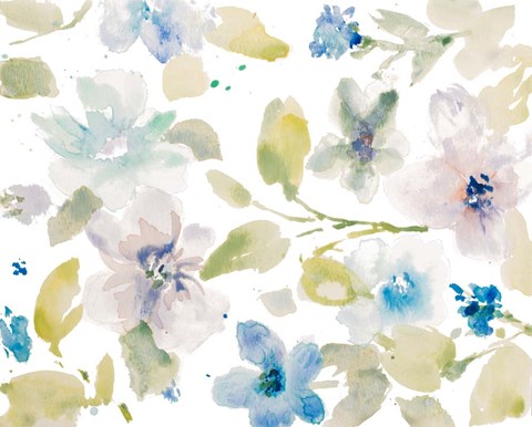 Framed Wispy Florals Print