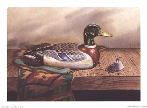 Framed Mallard Decoy Print