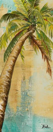 Framed Beach Palm Panel II Print