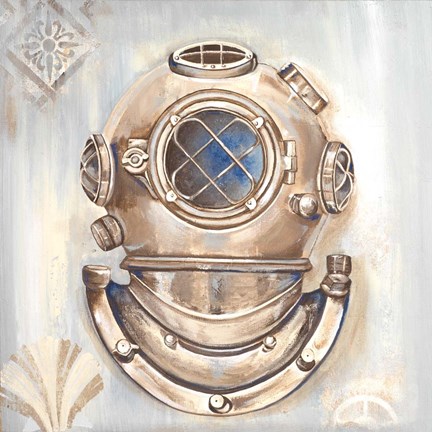 Framed Dive Helmet Print