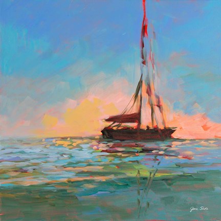 Framed Sailing On The Horizon Print