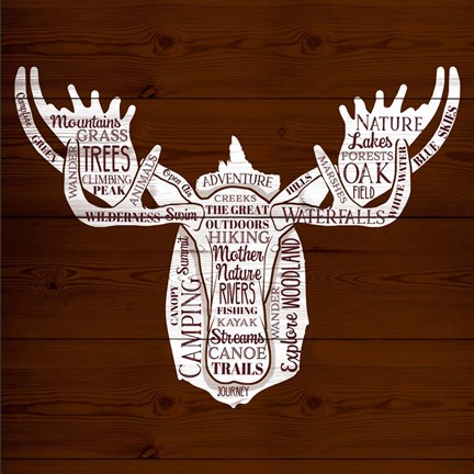 Framed Moose Of Nature Print