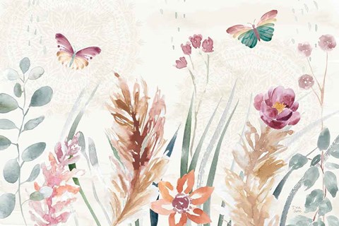 Framed Boho Garden I Print