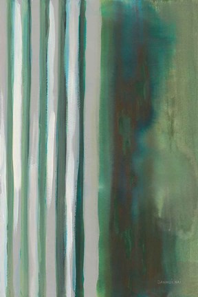 Framed Study in Green I Print