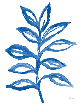 Framed Nature in Blue II Print